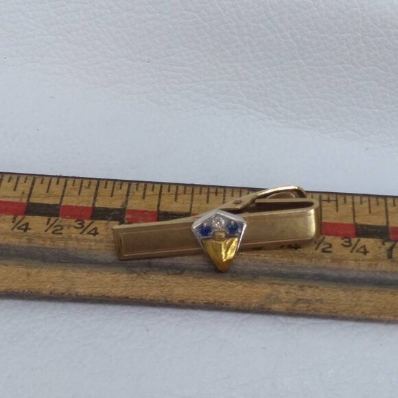 Tie Clip menswear necktie vintage antique tiny lapel cute gift for groomsman - Picture 9 of 9